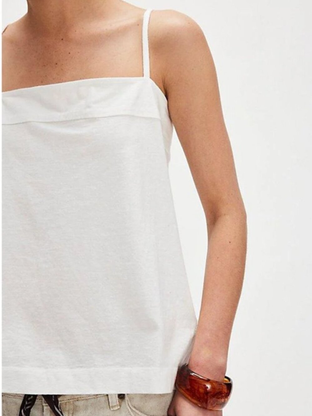 NWT Free People Miss You Apron Tank in Ivory